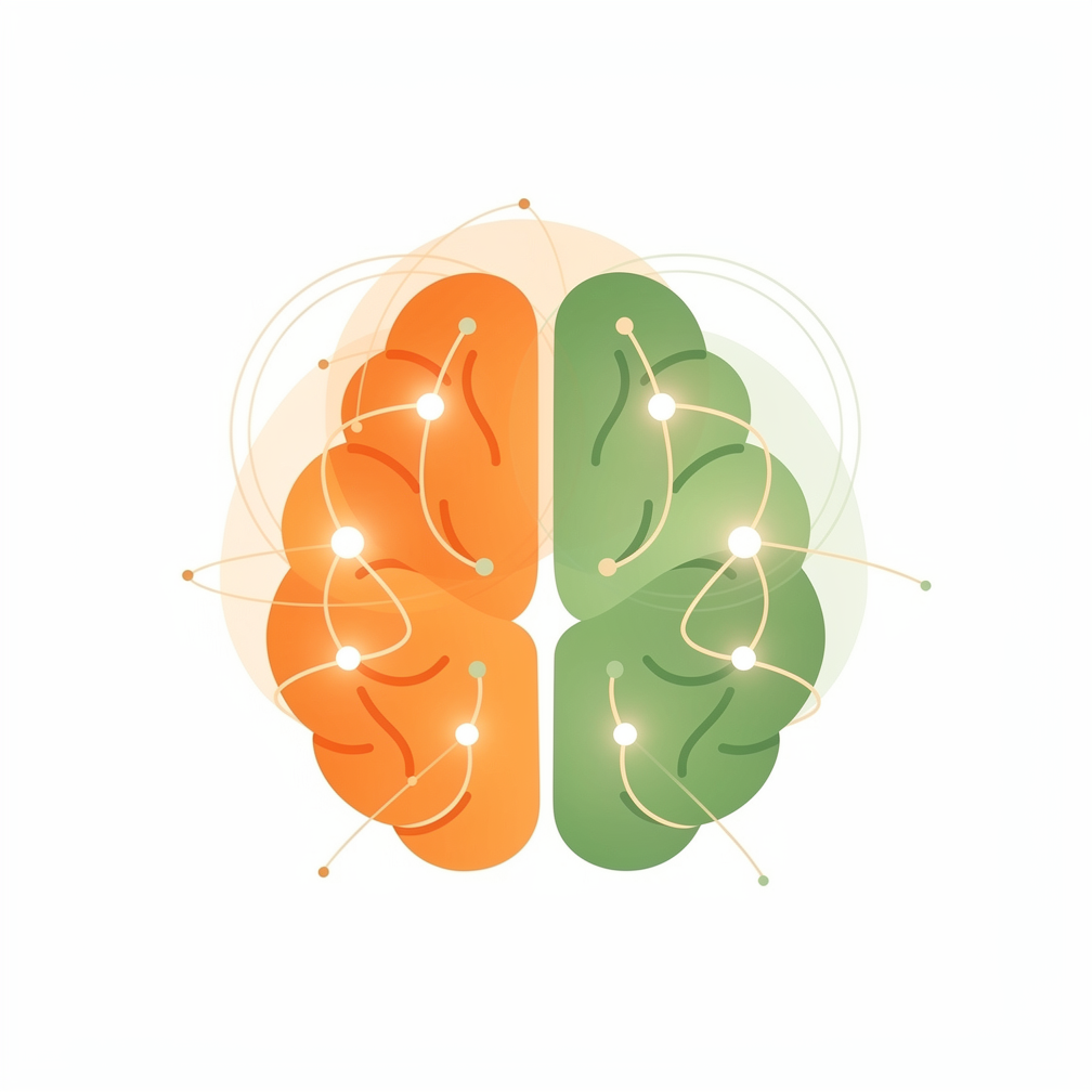 Ilustración de cerebro — neuropsicología